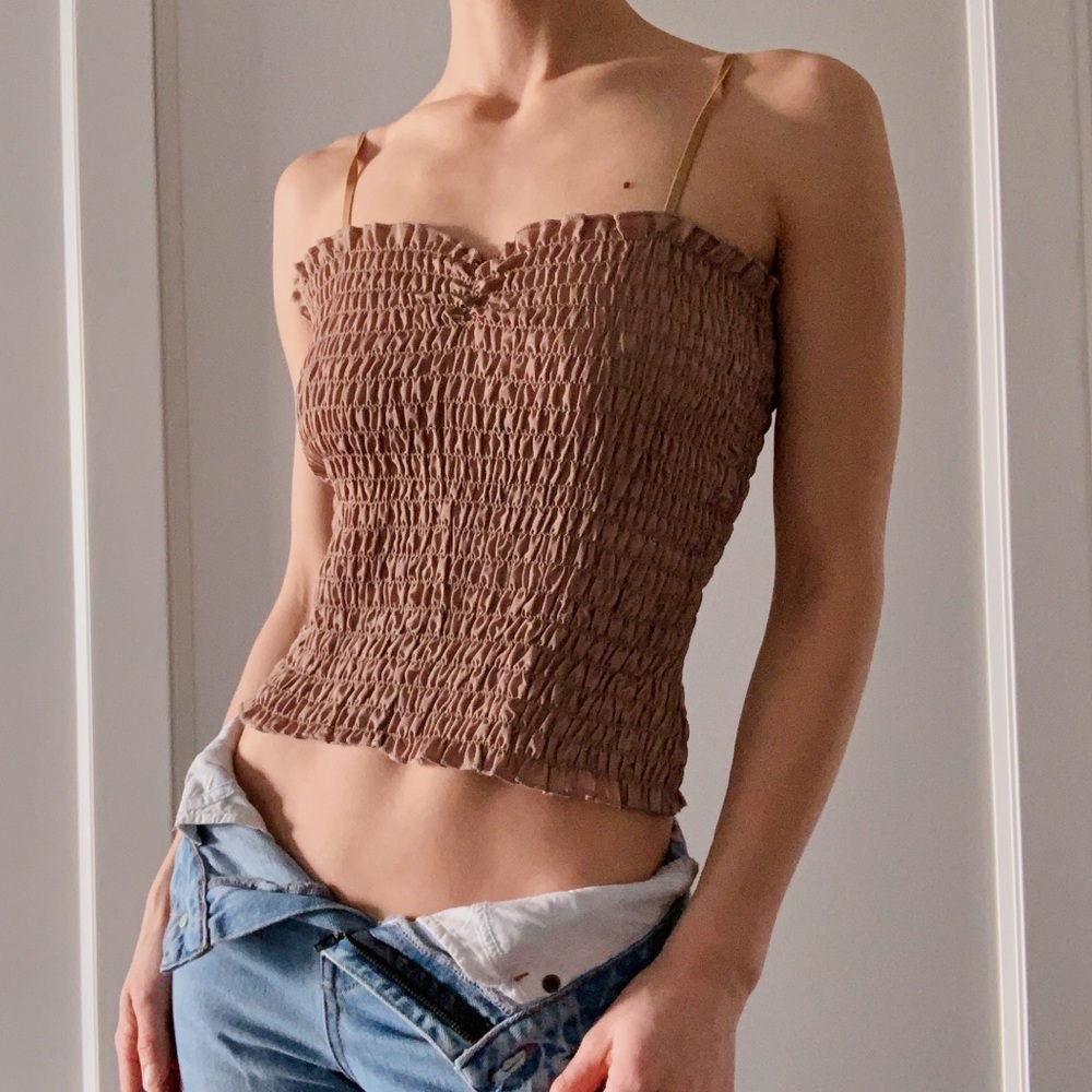 free with purchase | stretchy tan cami 🪐